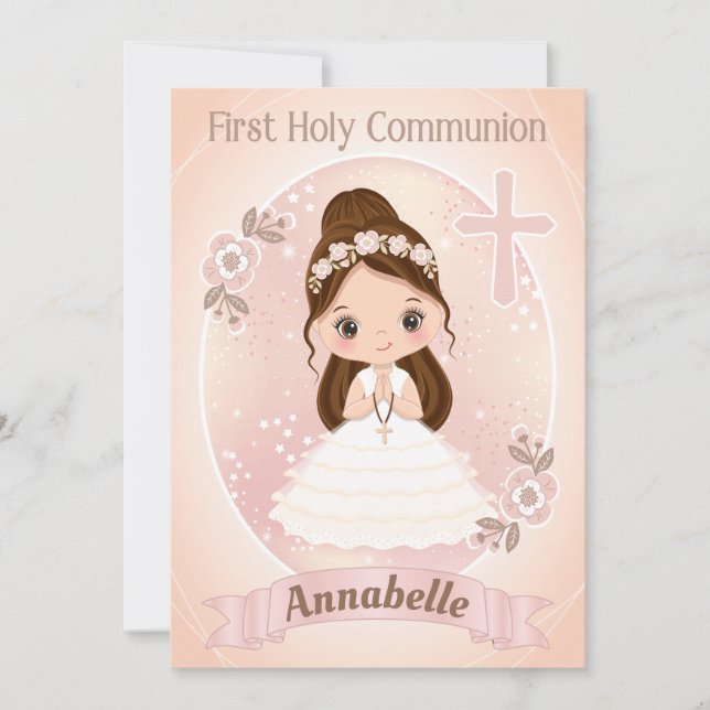 Carte d'invitation pour la première communion (Devant)