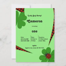 Carte d'invitation pour la première fête d'anniver