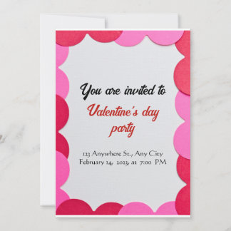 carte d'invitation pour la Saint Valentin