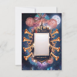 Carte d'invitation pour la soirée du Nouvel An