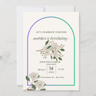 carte d'invitation pour l'anniversaire de la mère