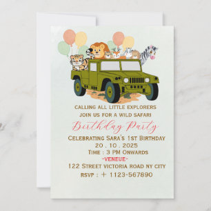 Carte d'invitation pour l'anniversaire des enfants