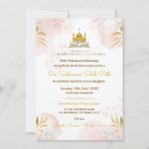 Carte d'invitation pour le chemin de Sukhmani Sahi