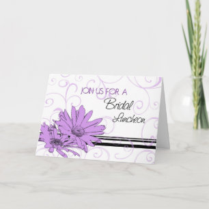Carte d'invitation pour le déjeuner nuptial floral