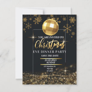 Carte d'invitation pour le dîner de Noël