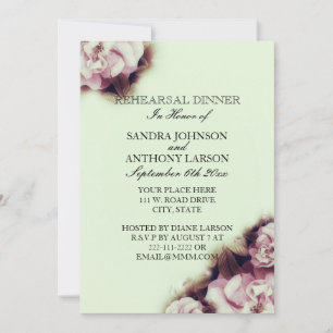 Carte d'invitation pour le dîner de répétition Ros