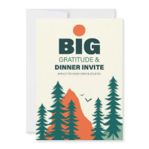 Carte d'invitation pour le dîner de Thanksgiving/