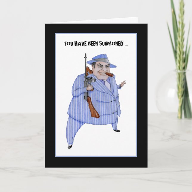 Carte d'invitation pour le meurtre par le chef de  (Devant)