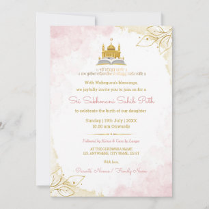 Carte d'invitation pour le Path de Sukhmani Sahib