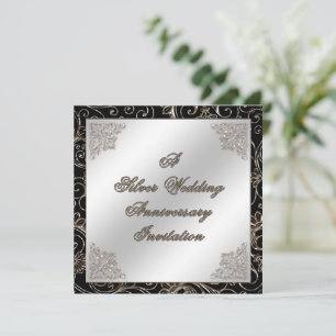 Carte d'invitation pour les 25 ans de mariage