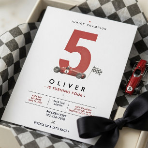 Carte d'invitation pour les 5 ans de votre petit p