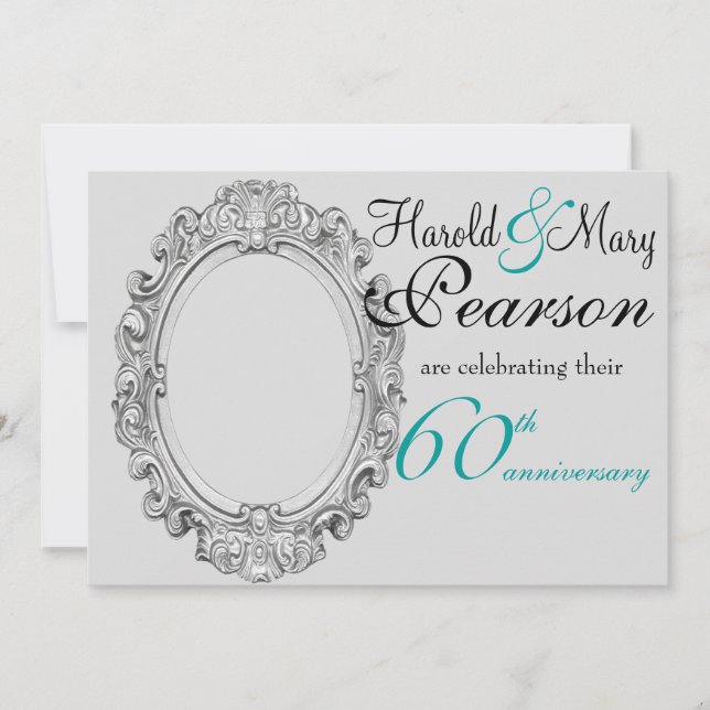 Carte d'invitation pour les 60 ans de mariage (Devant)