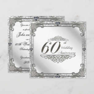 Carte d'invitation pour les 60 ans de mariage