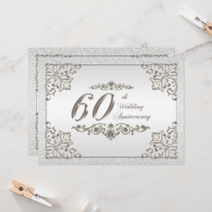 Carte d'invitation pour les 60 ans de mariage