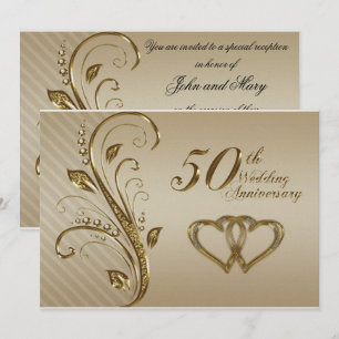 Carte d'invitation pour les noces d'or