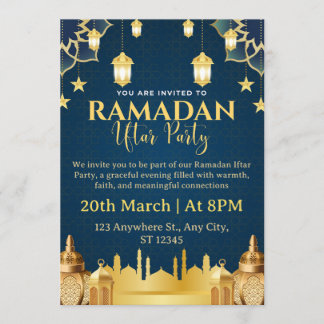 Carte d'invitation pour l'Iftar de Ramadan