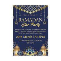 Carte d'invitation pour l'Iftar de Ramadan