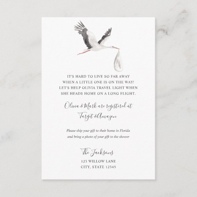 Carte d'invitation pour une baby shower à distance (Devant)
