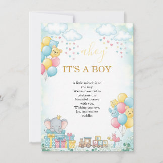 Carte d'invitation pour une Baby Shower 'C'est un