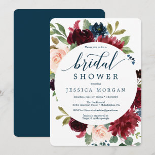 Carte d'invitation pour une douche nuptiale de la