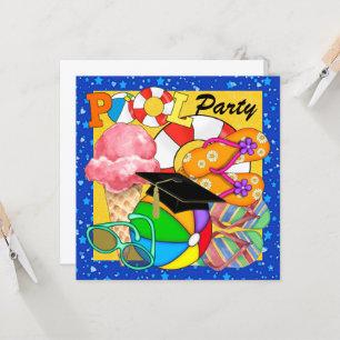 Carte d'invitation pour une fête au bord de la pis