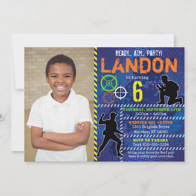 Carte d'invitation pour une fête d'anniversaire de (Devant)