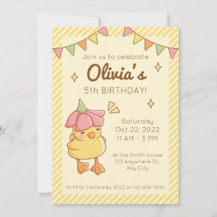 Carte d'invitation pour une fête d'anniversaire de