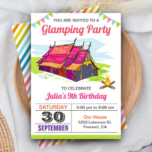 Carte d'invitation pour une fête d'anniversaire de
