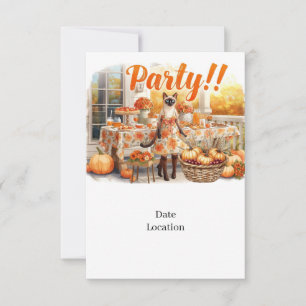 Carte d'invitation pour une fête d'automne pour le