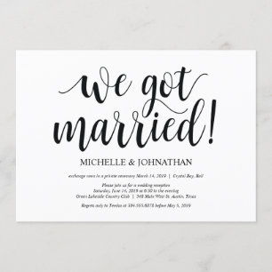 Carte d'invitation pour une réception de mariage i