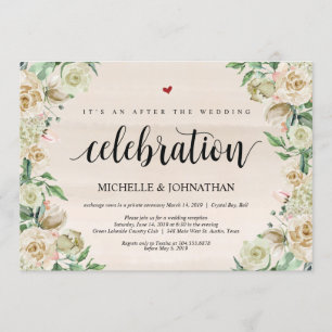 Carte d'invitation pour une réception de mariage p