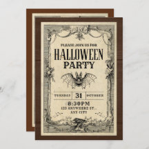 Carte d'invitation pour une soirée Halloween