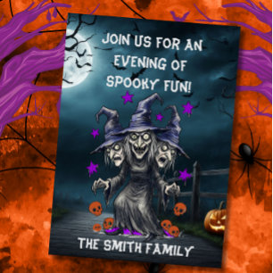 Carte d'invitation pour une soirée Halloween amusa