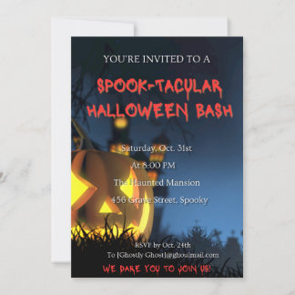 Carte d'invitation pour une soirée Halloween effra