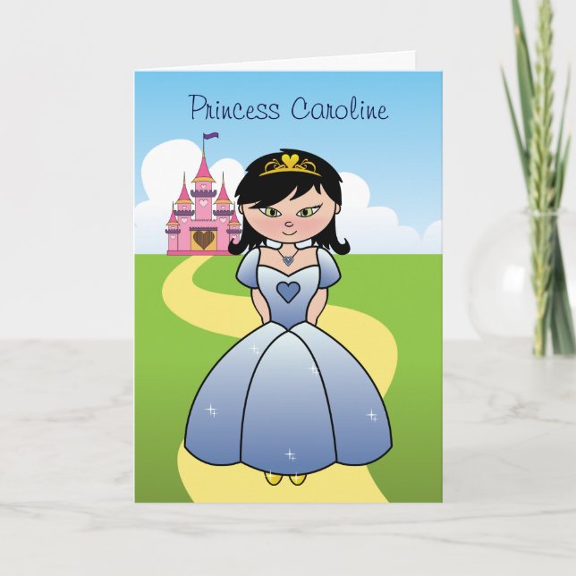 Carte d'invitation Princess in blue Party (Devant)