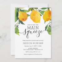 Carte d'invitation principale Squeeze Lemon Bridal