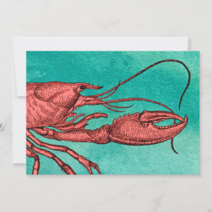 Carte d'invitation Red Lobster Clambake Image vint