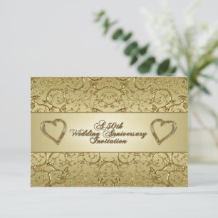 Carte d'invitation RSVP pour les 50 ans de mariage