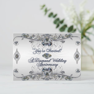 Carte d'invitation RSVP pour les 60 ans de mariage