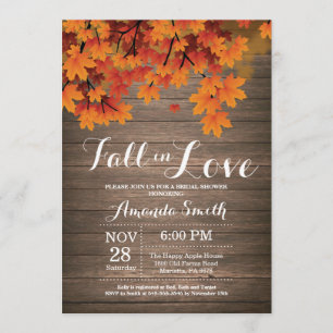 Carte d'invitation Rustic Fall Bridal Douche