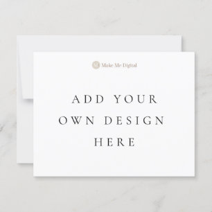 Carte d'invitation simple face 10,8x14 cm format p