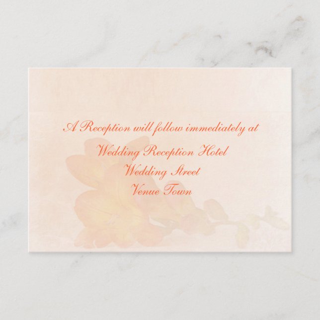 Carte d'invitation subtile de mariage avec fleur d (Devant)