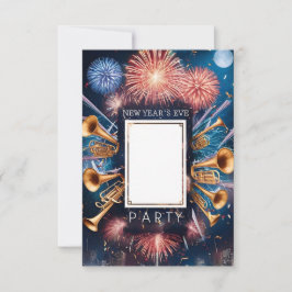 Carte d'invitation vierge pour la soirée du Nouvel
