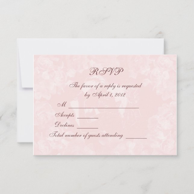 Carte d'invitation vintage Gardenia RSVP (Devant)