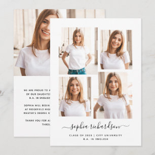 Carte Diplômé 2023   Mise en page de collage multiphoto 