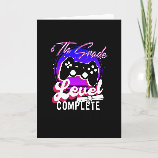 Carte Diplôme de 6e année de gamer (Devant)