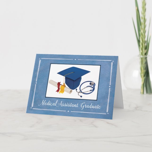 Carte Diplôme de Casquette adjoint Médicale Stethoscope (Devant)