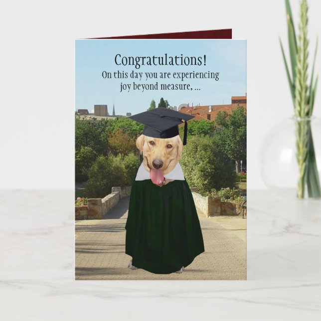 Carte Diplôme de chien/laboratoire amusant (Devant)
