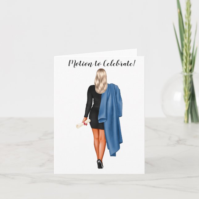 Carte Diplôme de droit chic personnalisé (Devant)