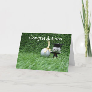 Carte Diplôme de golf avec Hobo casquette et gown Congra